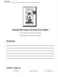 Name _____ Sayings We Share: Proverbs and Fables Compiled B