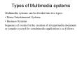 Types of Multimedia systems Multimedia systems can b