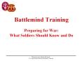 Preparing for War: What Soldiers Should Know and Do Marc