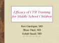 Efficacy of CPR Training for Middle School Children Rav