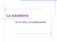 La autoestima En el ni o y el adolescente Definici n d