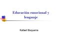 Educaci n emocional y lenguaje Rafael Bisquerra Motivaci 