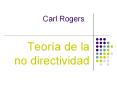 Carl Rogers Teor a de la no directividad Sumario Biograf 