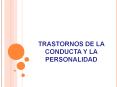 TRASTORNOS DE LA CONDUCTA Y LA PERSONALIDAD  NDICE Definic