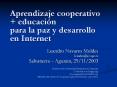 Aprendizaje cooperativo + educaci n para la paz y desarroll