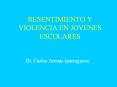 RESENTIMIENTO Y VIOLENCIA EN JOVENES ESCOLARES Dr. Carlo