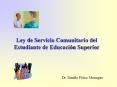 Ley de Servicio Comunitario del Estudiante de Educaci 