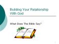 Building Your Relationship With God OLD TESTAMENT NE