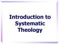 Introduction to Systematic Theology NEO-ORTHODOX THEOLOG