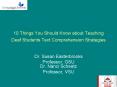 10 Things You Should Know about Teaching Deaf Students Tex