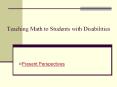 Teaching Math to Students with Disabilities Presen