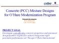 Concrete (PCC) Mixture Designs for O Hare Modernizatio