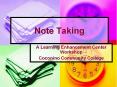 The Cornell Note Taking System Developed by Walter Pauk