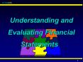 Understanding and Evaluating Financial Statements Kellogg 