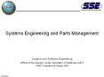 Systems Engineering and Parts Management Systems an