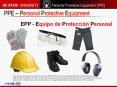 PPE   Personal Protective Equipment EPP - Equipo de Protecc