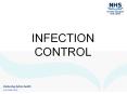 INFECTION CONTROL Patients are vulnerable to infection WHER