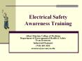 Electrical Safety Awareness Training Albert Einstein Colleg