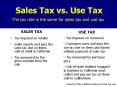 Sales Tax vs. Use Tax The tax rate is the same for sales ta