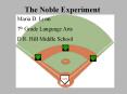 The Noble Experiment Maria D. Lynn 7th Grade Language Art