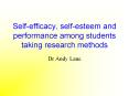 Self-efficacy, self-esteem and performance among student
