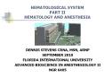 hematological system part ii hematology and anesthesi