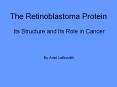 The Retinoblastoma Protein Its Structure and Its Role i