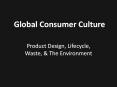 Global Consumer Culture Product Design, Lifecycle, Waste, 