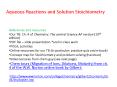 Aqueous Reactions and Solution Stoichiometry References an