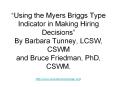  Using the Myers Briggs Type Indicator in Making Hirin