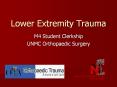 Lower Extremity Trauma Department of Orthopaedic Surgery an