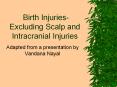 Birth Injuries-Excluding Scalp and Intracranial Injurie
