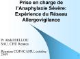 Prise en charge de l Anaphylaxie S v re: Exp rience du 