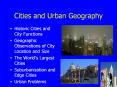 Cities and Urban Geography Historic Cities and Cit