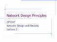 Network Design Principles CP3397 Network Design and Securit