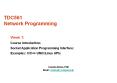 Network Programming Week 1: Course Introduction; Socke