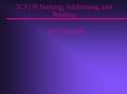 An IP Tutorial Tutorial Overview Part 1: Internet Backgroun