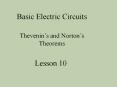 Basic Electric Circuits Thevenin s and Norton s Theorem