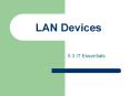 LAN Devices 5.3 IT Essentials LAN Devices  Host Provide