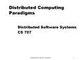 Distributed Computing Paradigms Distributed Software System