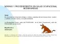 NORMAS Y PROCEDIMIENTOS EN SALUD OCUPACIONAL BIOSEGURIDA