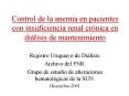 Control de la anemia en pacientes con insuficiencia renal c