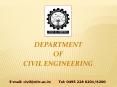 DEPARTMENT OF CIVIL ENGINEERING E-mail: civil@nitc.ac.i