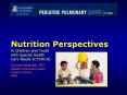 Nutrition Perspectives in Children and Youth with Specia
