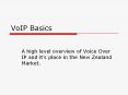 VoIP Basics A high level overview of Voice Over IP and it 