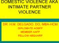 domestic violence aka intimate partner violence dr. h.m