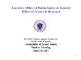 Executive Office of Public Safety & Security Office o