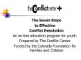 The Seven Steps to Effective Conflict Resolution An on-lin