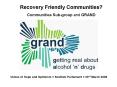 Recovery Friendly Communities? Communities Sub-group an