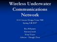 Wireless Underwater Communications Network ECE Senior Desig